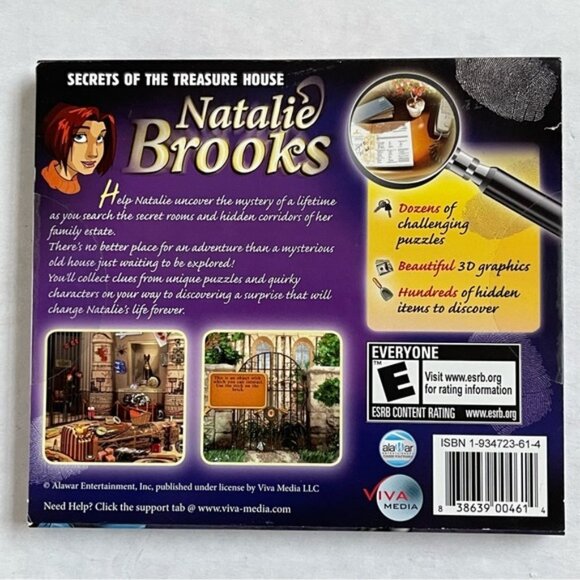 Natalie Brooks Secrets of the Treasure House PC Games CD ROM E ESRB Viva Media - Picture 2 of 5